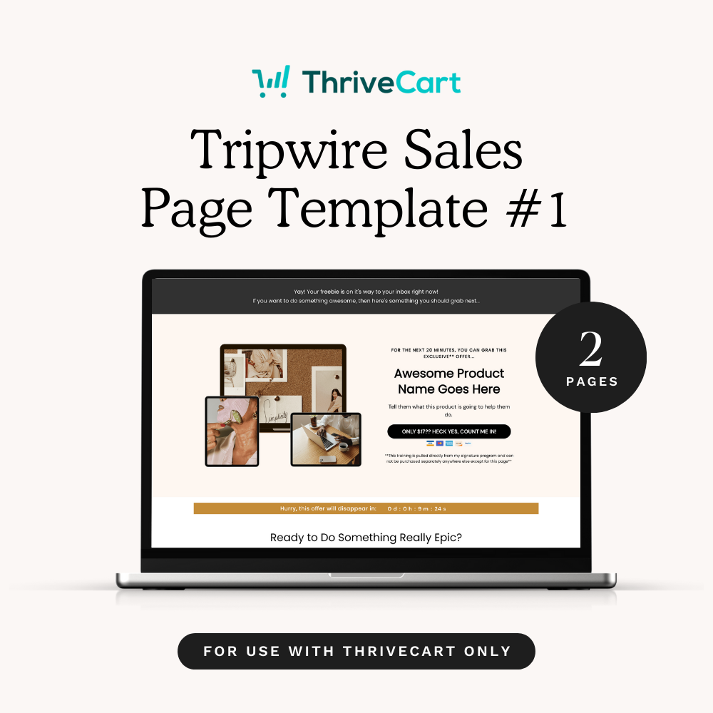 Tripwire Sales Page Thrivecart Template #1 Launch in Style Tripwire Sales Page Thrivecart Template #1 Launch in Style