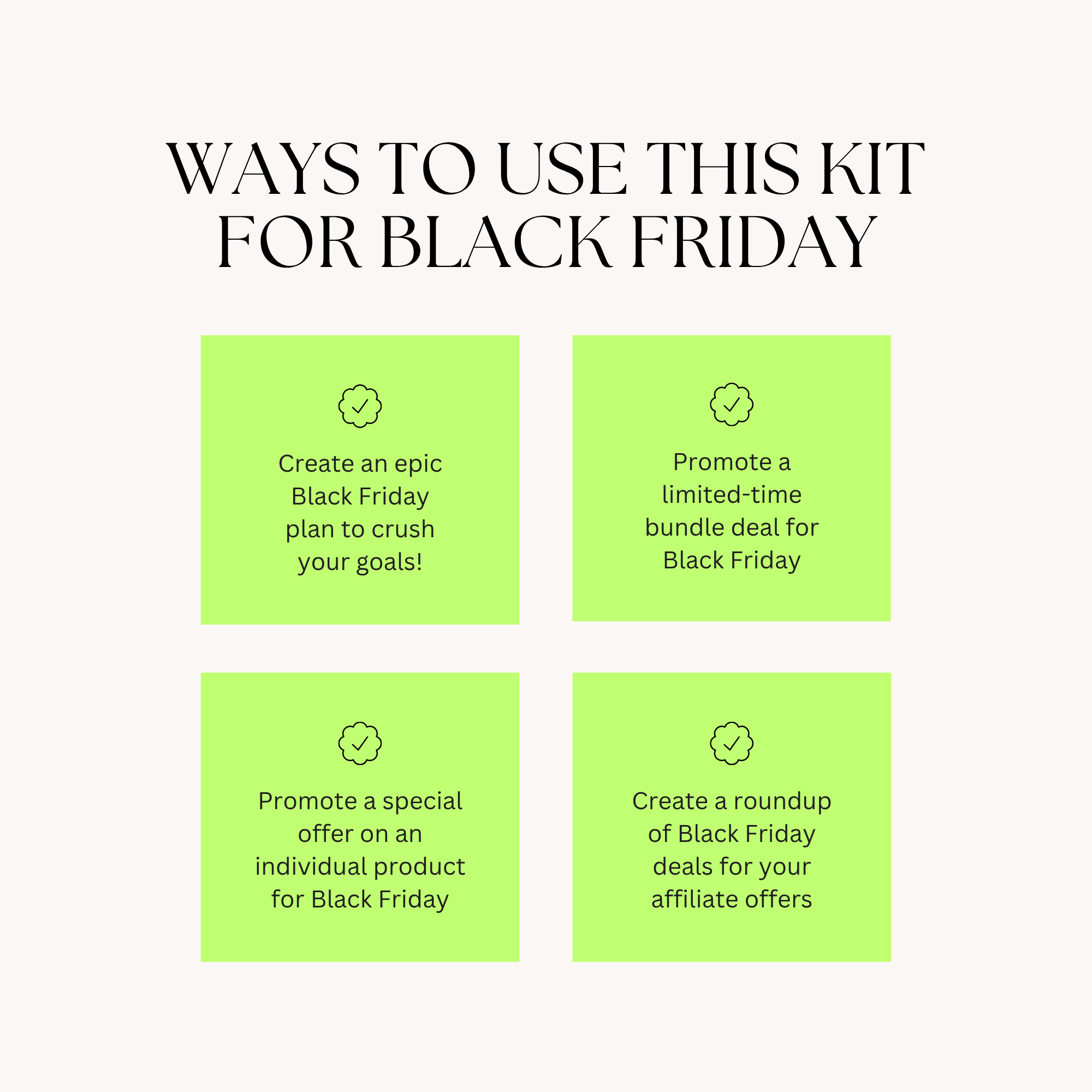 Ways to use the Black Friday Sales Kit for course creators and coaches