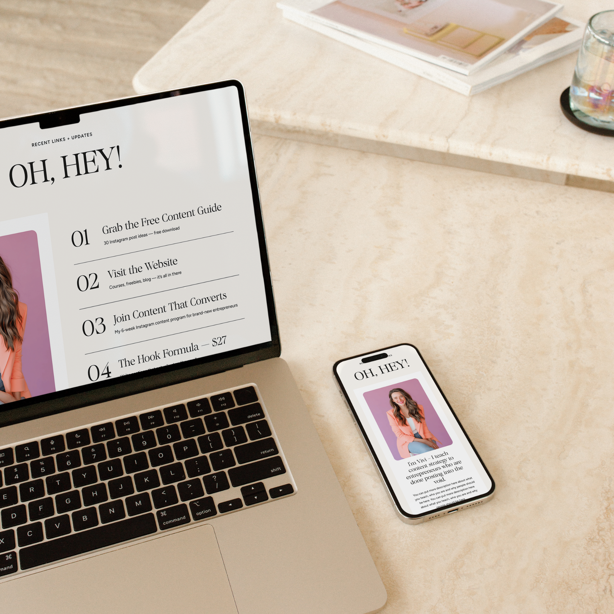 Vivi Links Page Template