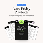 Black Friday Playbook Google Doc with a step-by-step Black Friday sale strategy, updated for 2026