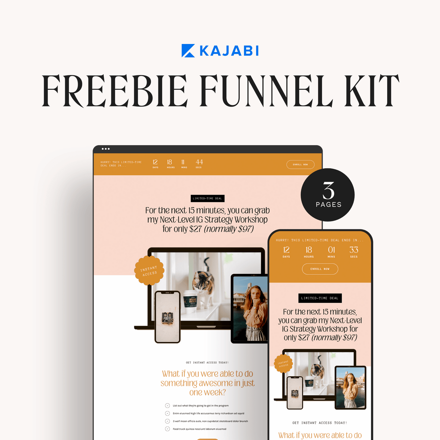 Athena Kajabi Freebie Funnel Kit