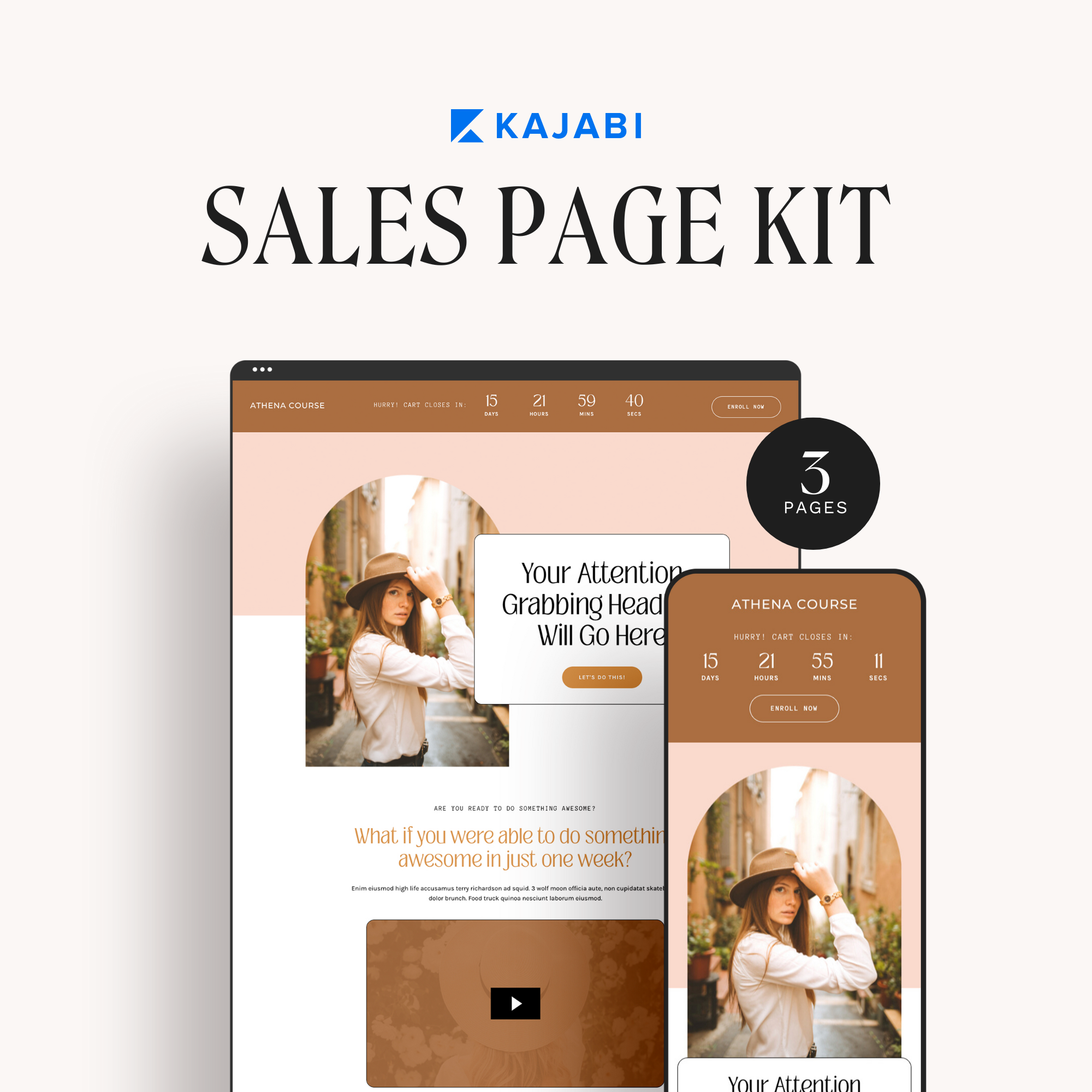 Athena Kajabi Sales Page Kit