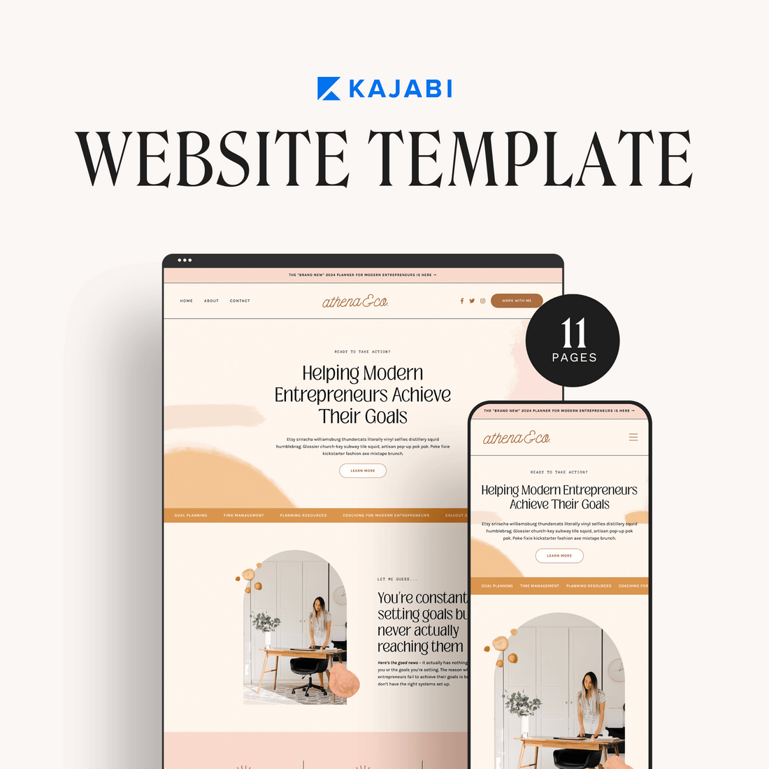 Athena Kajabi Website Template