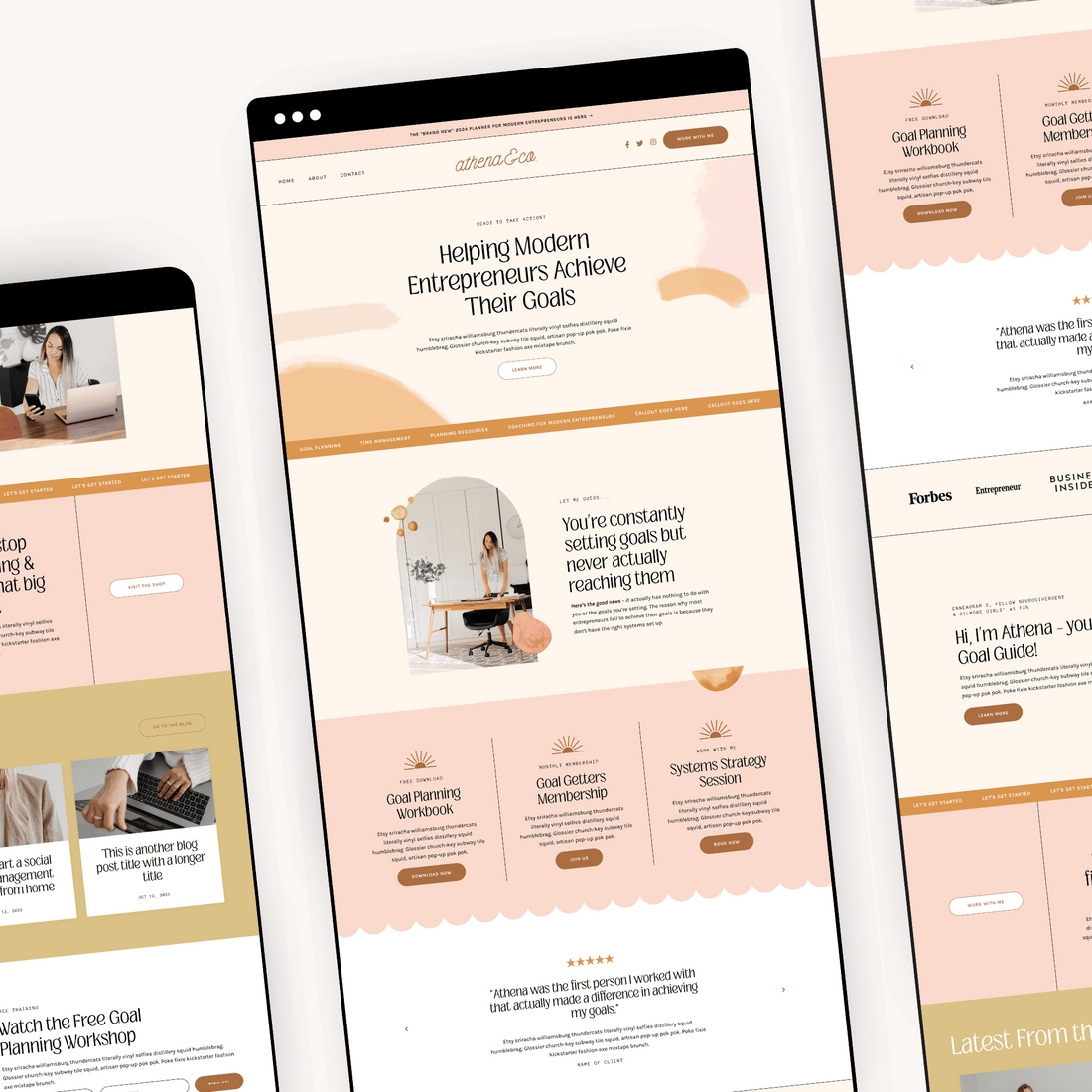 Athena Kajabi Website Template