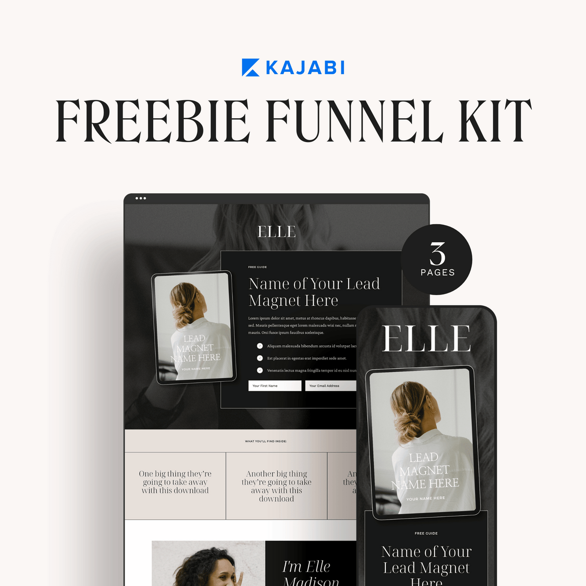 Elle Kajabi Freebie Funnel Kit – Launch in Style