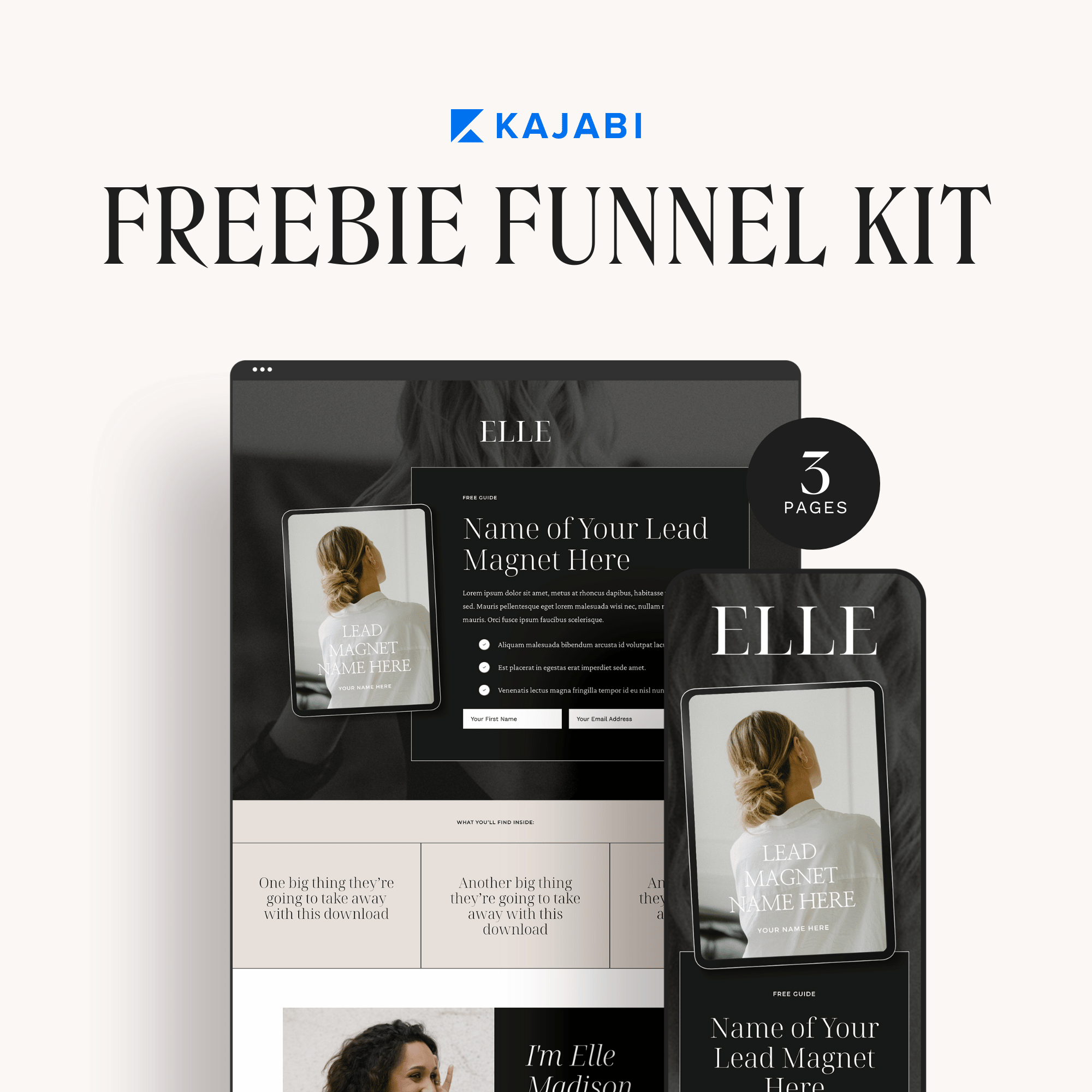 Elle Kajabi Freebie Funnel Kit