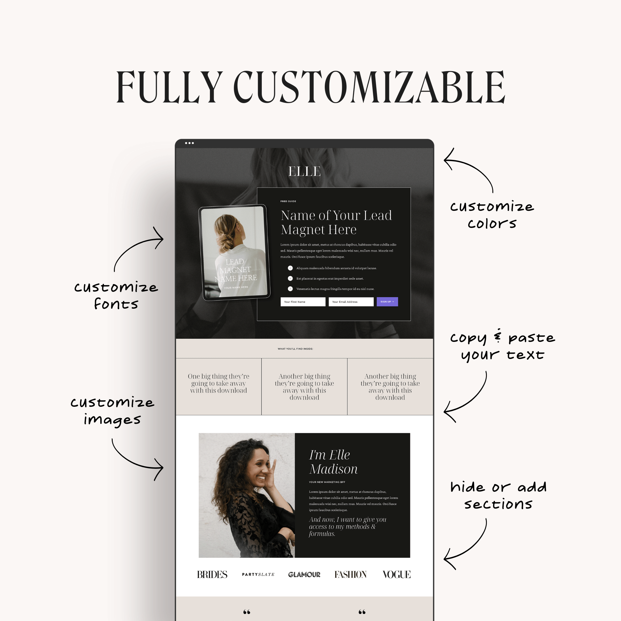 Elle Kajabi Freebie Funnel Kit