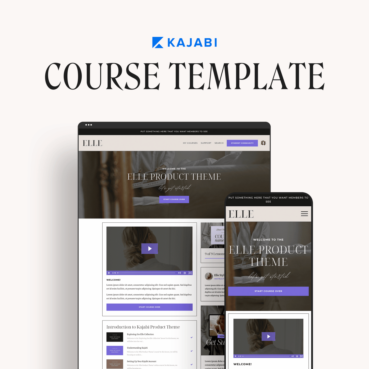 Elle Kajabi Course Template