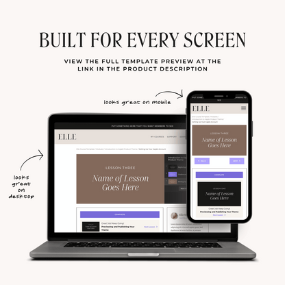 Elle Kajabi Course Template