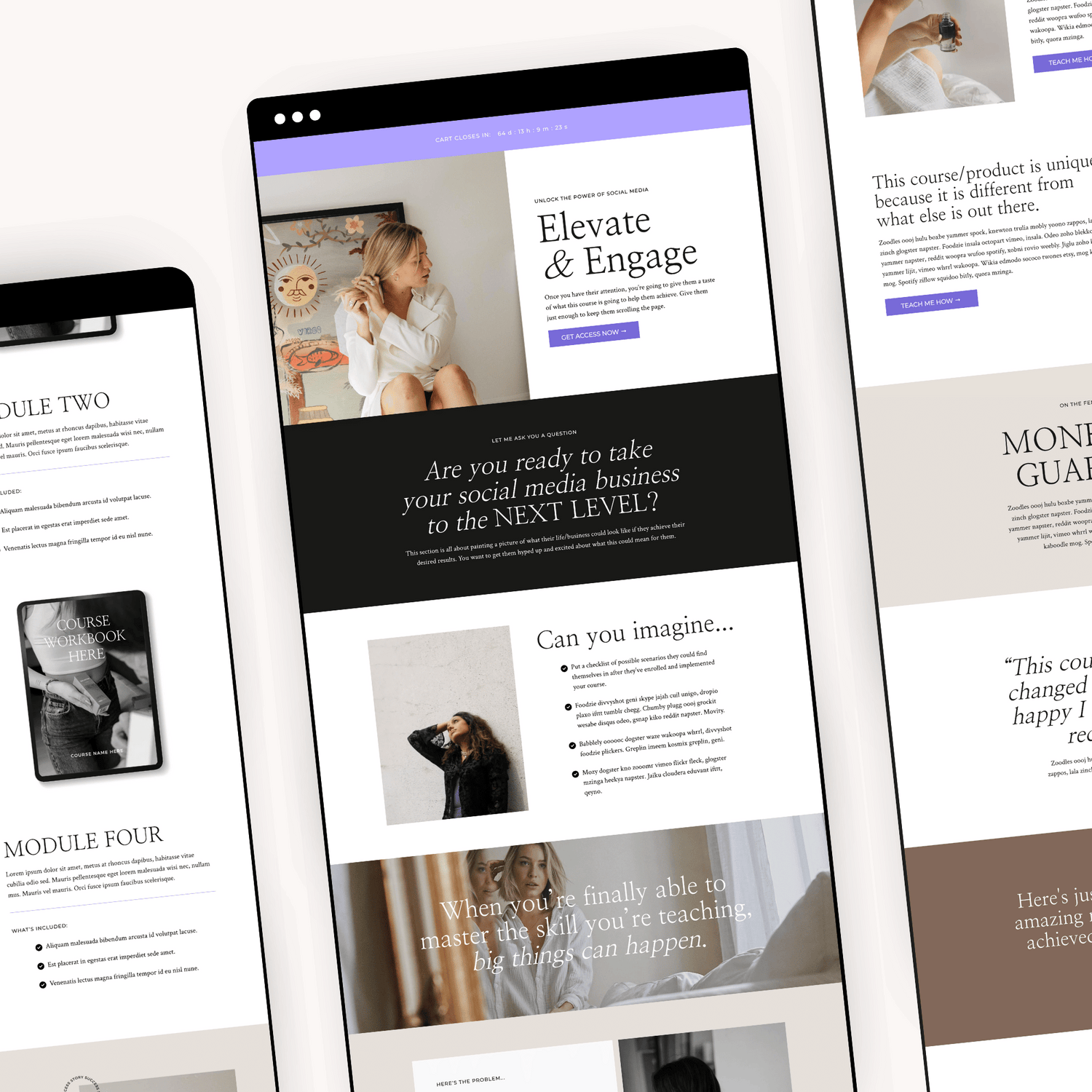 Elle Thrivecart Sales Page Template