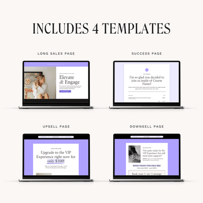 Elle Thrivecart Sales Page &amp; Funnel Page Templates