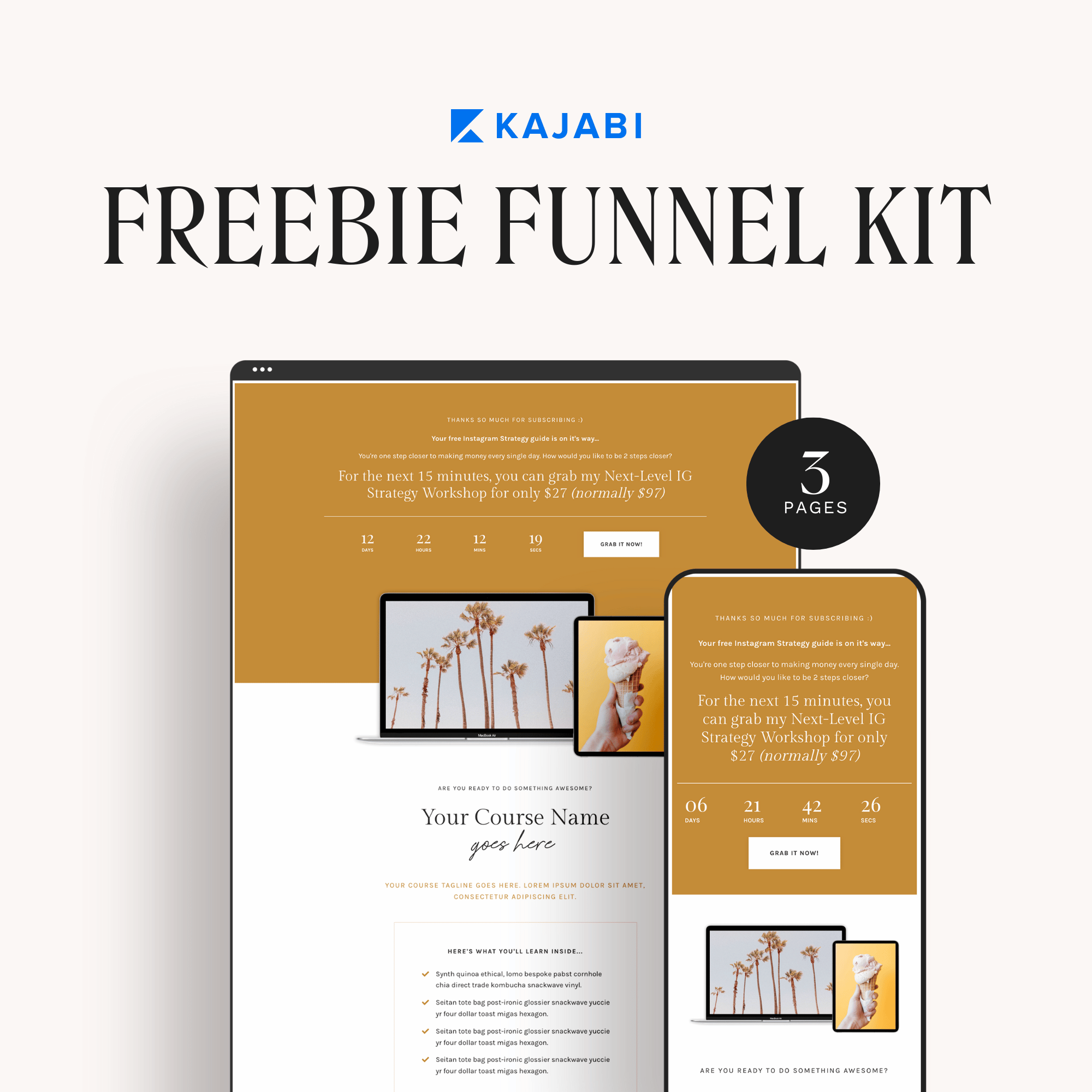 Emma Kajabi Freebie Funnel Kit