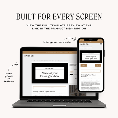 Harper Kajabi Course Template