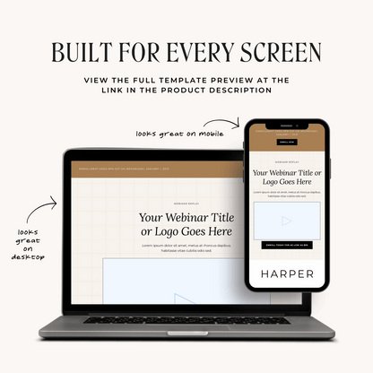 Harper Kajabi Webinar Funnel Kit