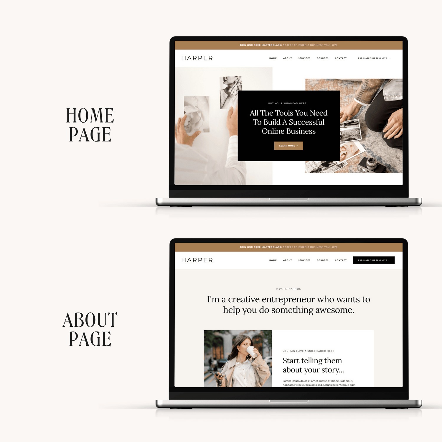 Harper Kajabi Website Template