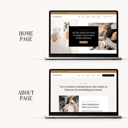 Harper Kajabi Website Template