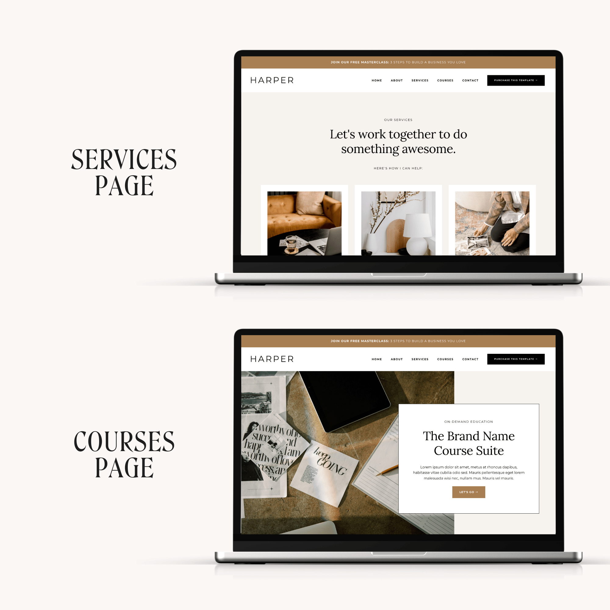 Harper Kajabi Website Template