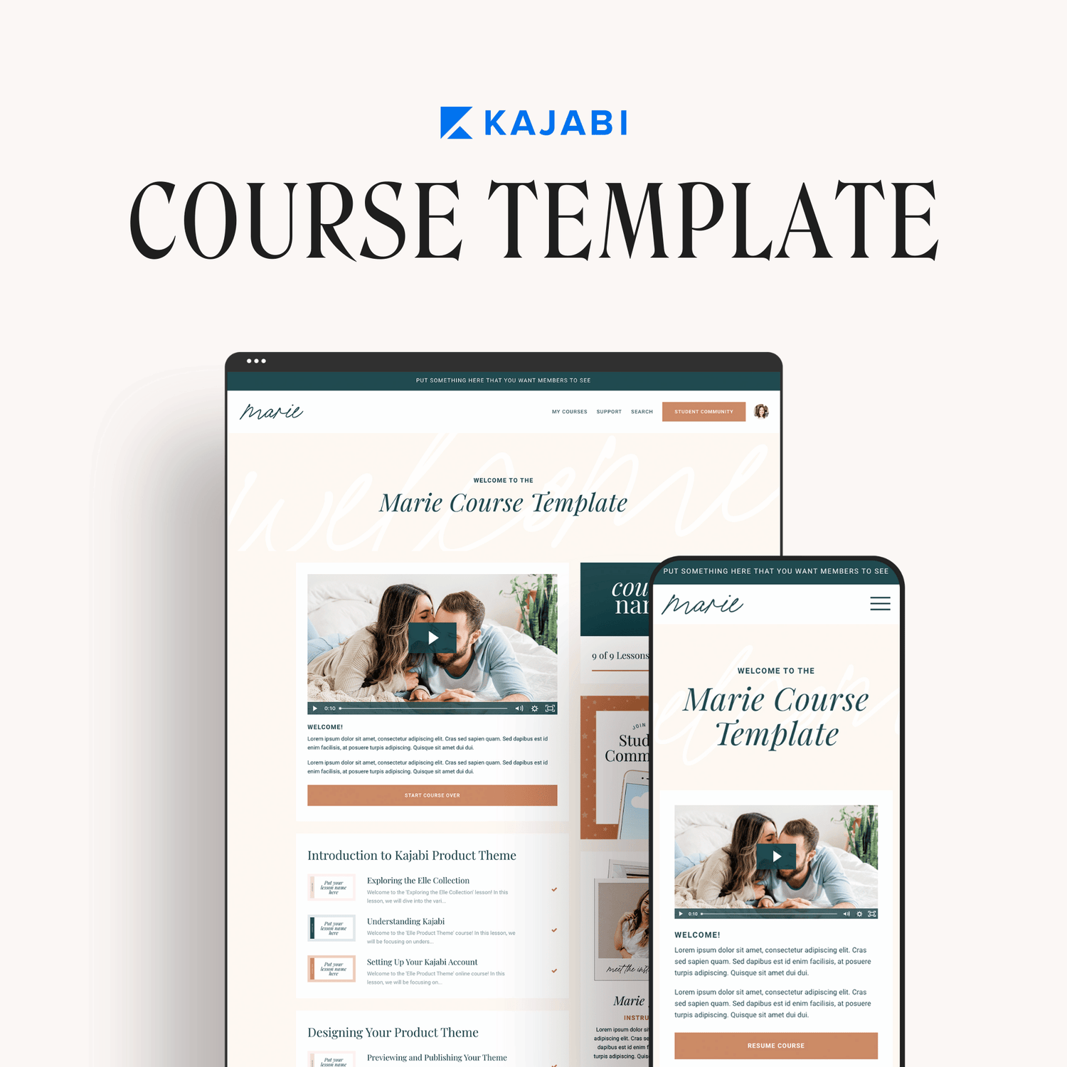 Marie Kajabi Course Template