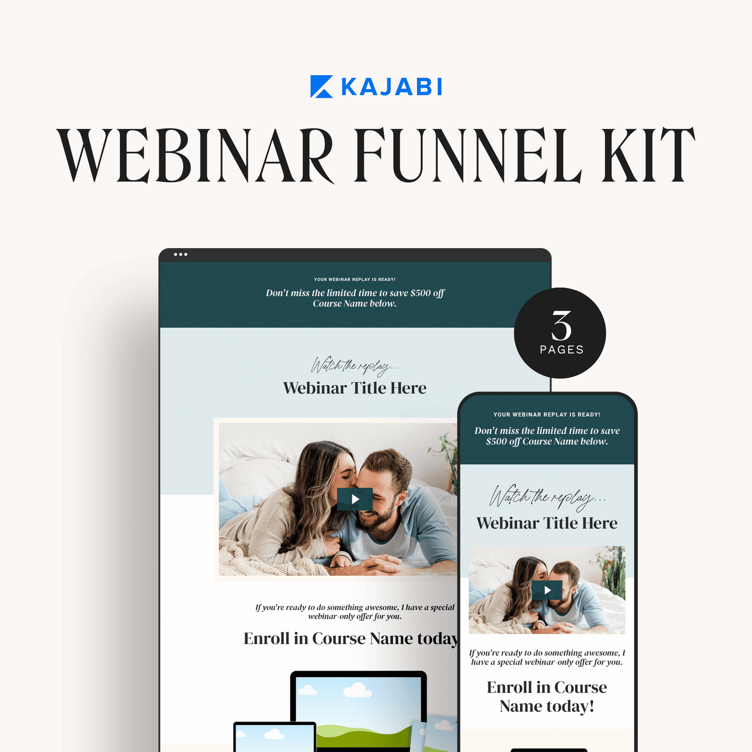 Marie Kajabi Webinar Funnel Kit