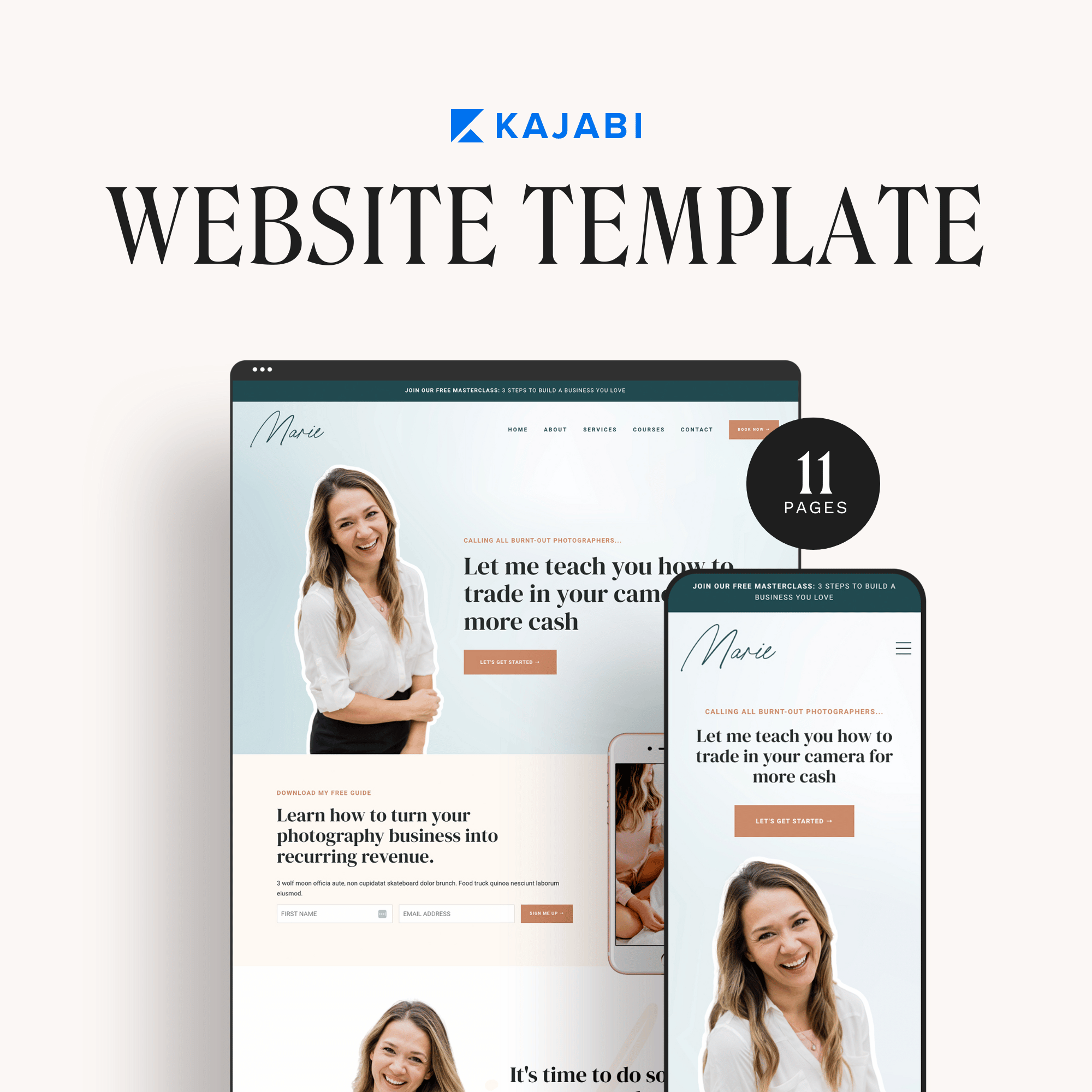 Marie Kajabi Website Template