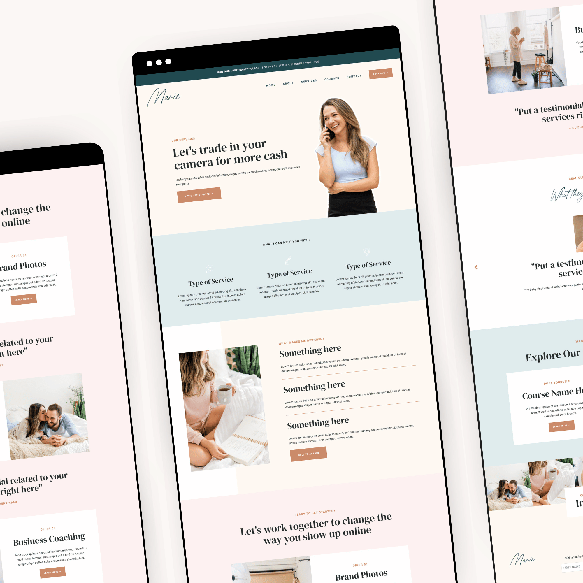 Marie Kajabi Website Template