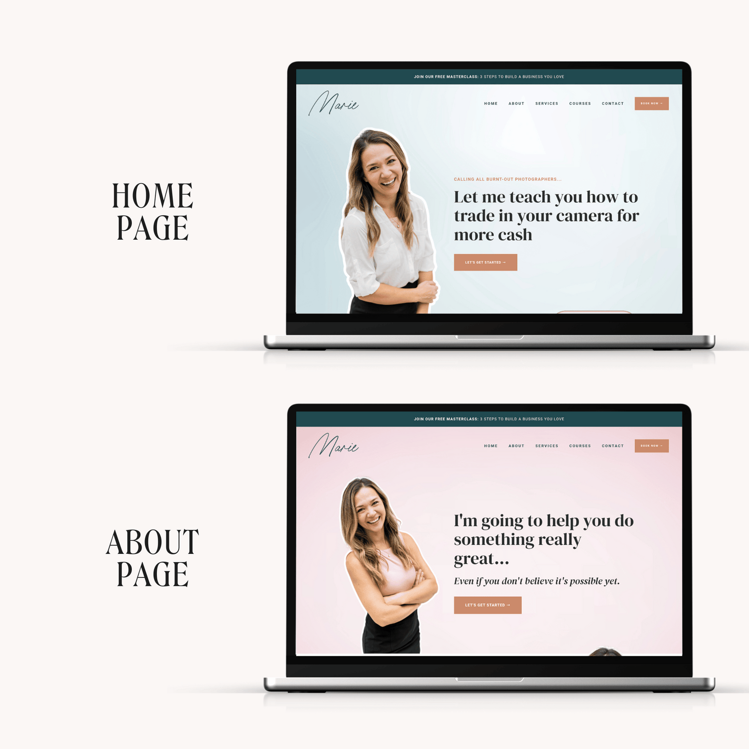 Marie Kajabi Website Template