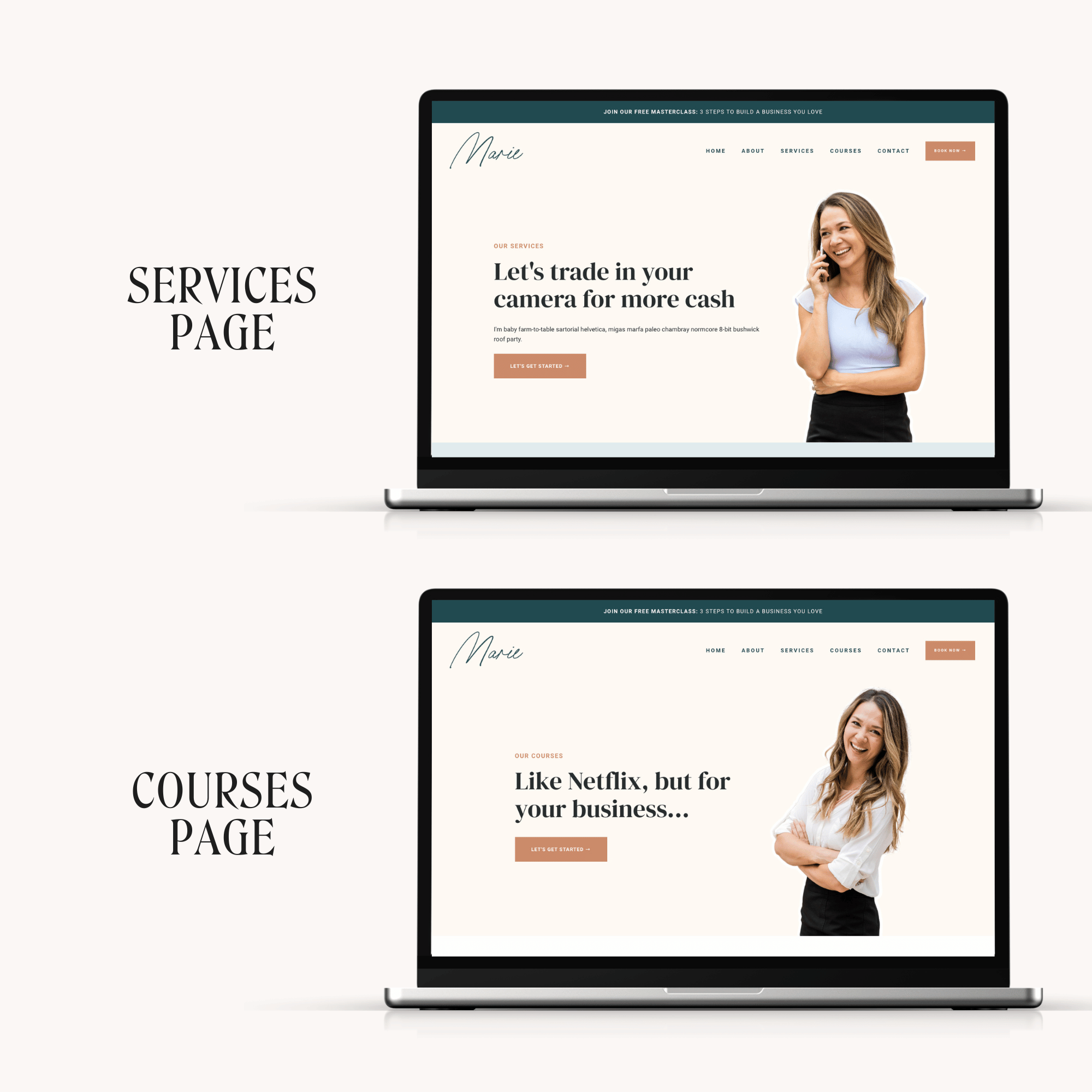 Marie Kajabi Website Template