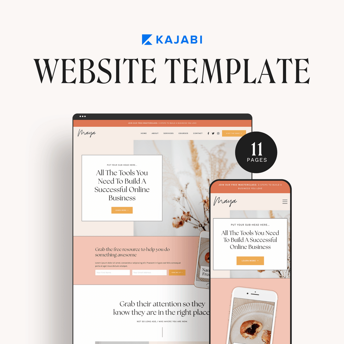 Maya Kajabi Website Template