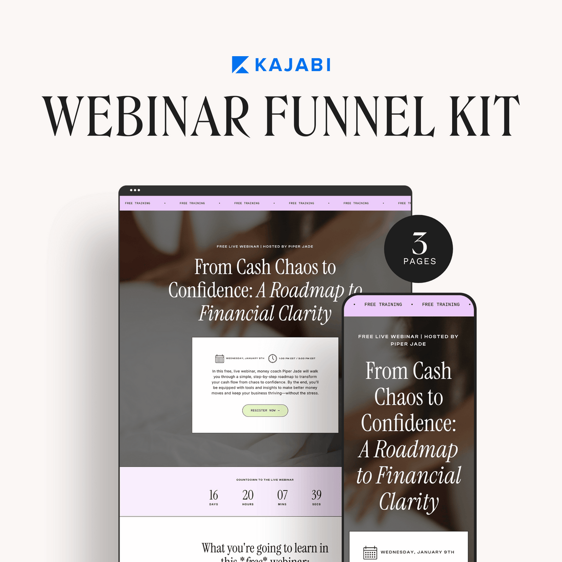 Piper Kajabi Webinar Funnel Kit