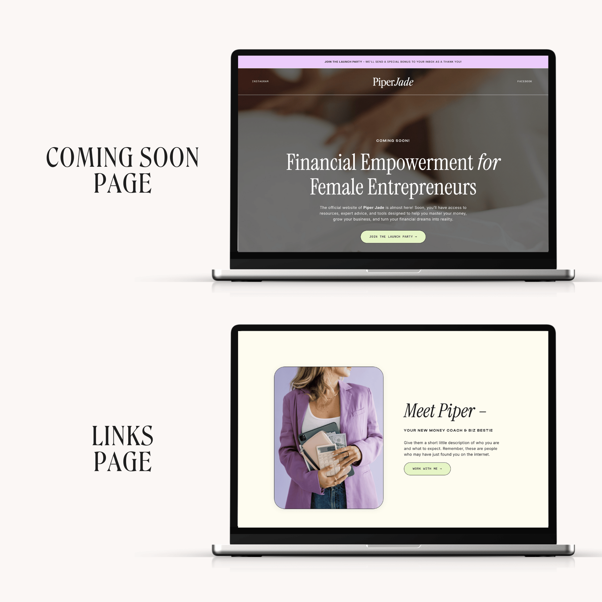 Piper Kajabi Website Template