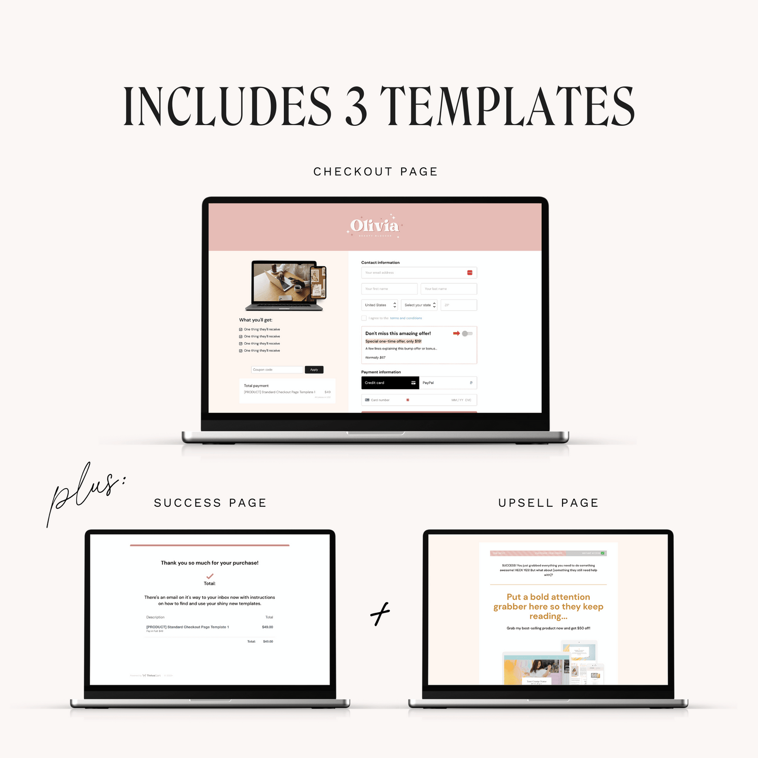 Simple Checkout Thrivecart Template 