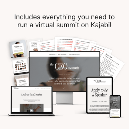 Virtual Summit Funnel Kit for Kajabi