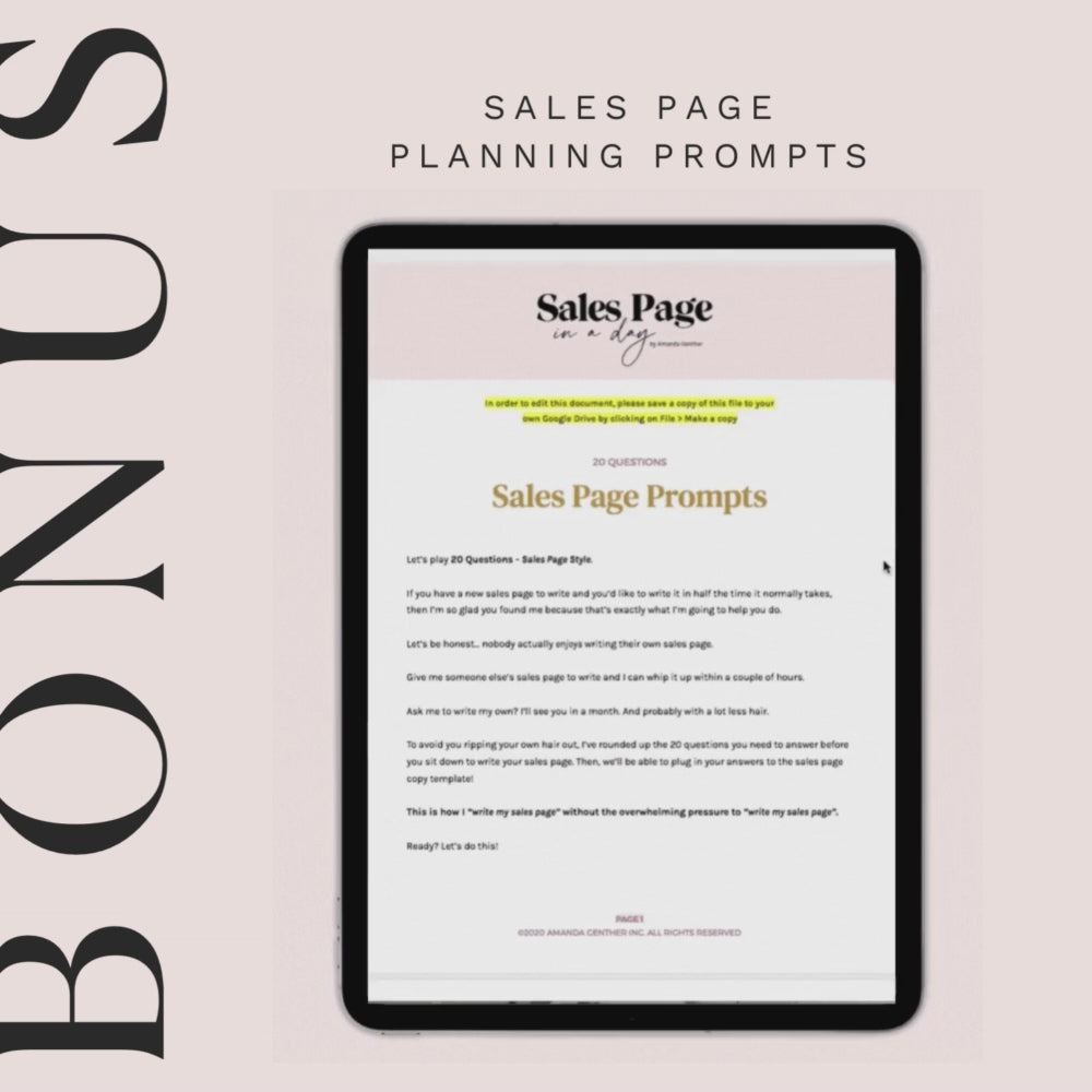 The Ultimate Sales Page Copy Template Bundle