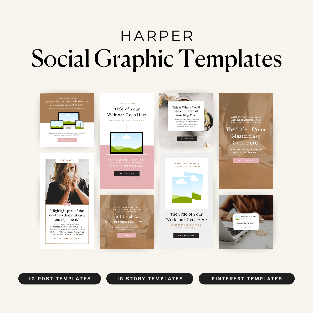 Harper Social Graphics Kit for Canva
