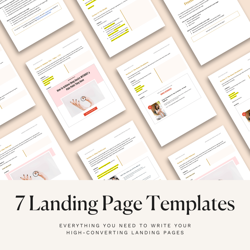 Landing Page Copy Template Bundle Launch in Style Landing Page Copy Template Bundle Launch in Style