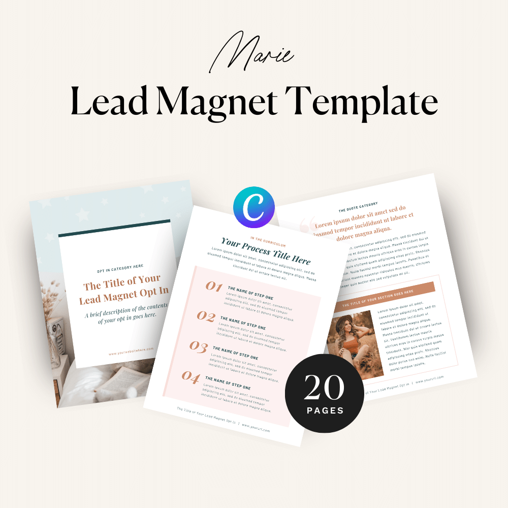 Marie Lead Magnet Kit for Canva
